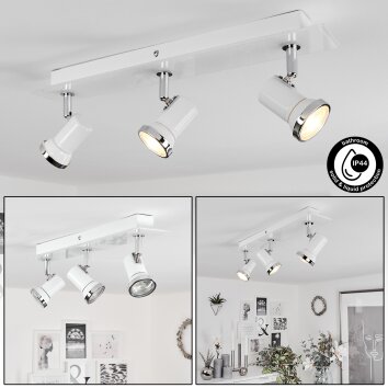 Lanrigan Plafoniera LED Cromo, Bianco, 3-Luci