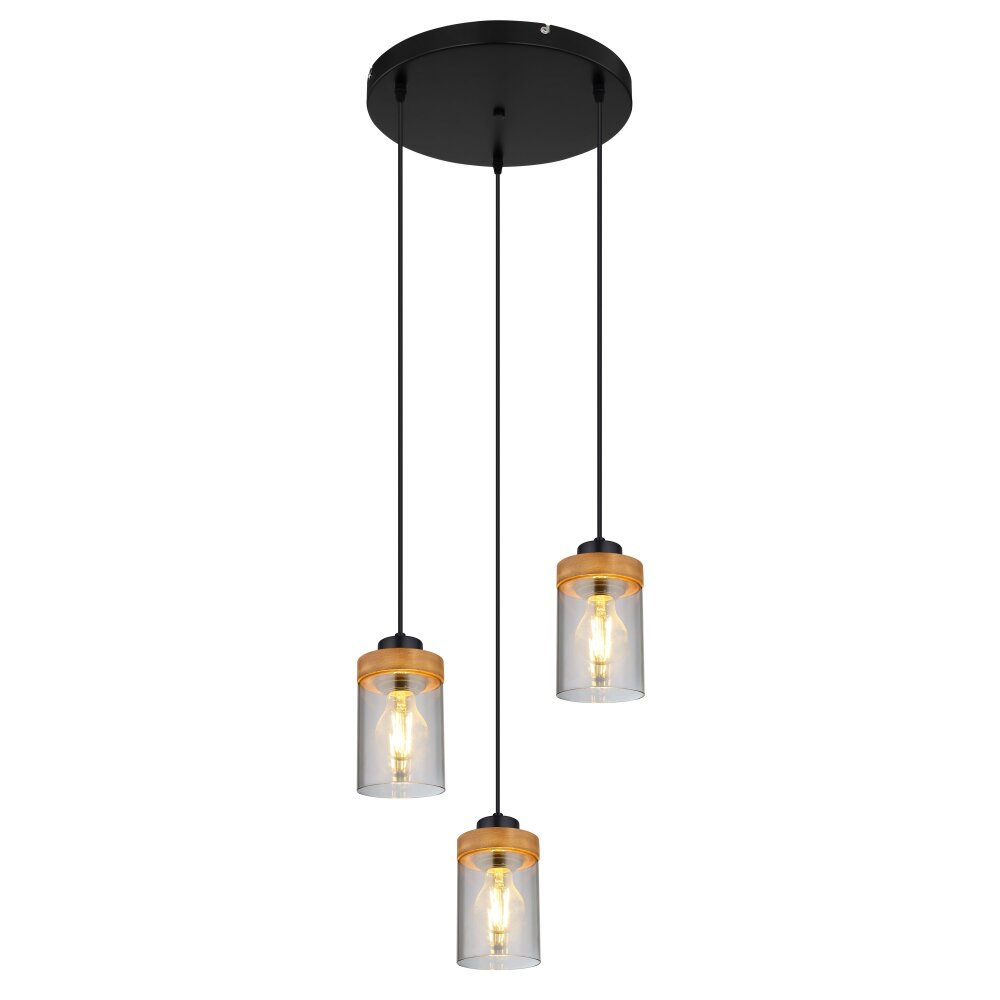 Globo FINCA Lampadario a sospensione Grigio fumo, 3-Luci main product photo