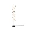 Trio Sequence Lampada da terra LED Ottone, Nero, 1-Luce