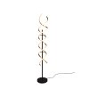 Trio Sequence Lampada da terra LED Ottone, Nero, 1-Luce