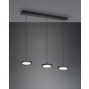 Trio Tray Lampada a Sospensione LED Nero, 3-Luci