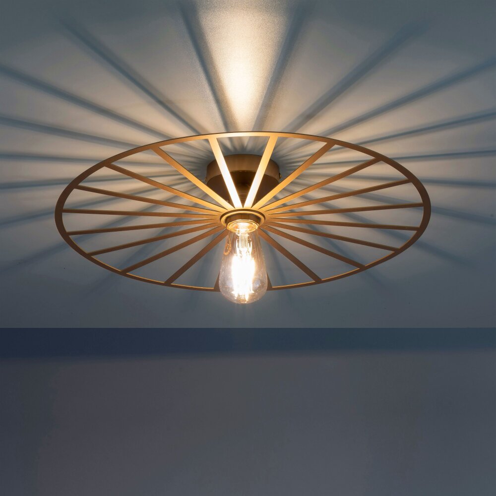 Leuchten-Direkt SPIKE Plafoniera Ottone, 1-Luce