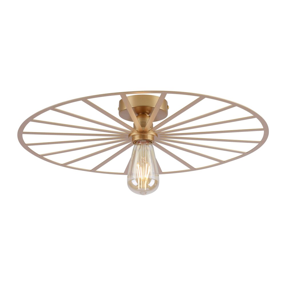 Leuchten-Direkt SPIKE Plafoniera Ottone, 1-Luce
