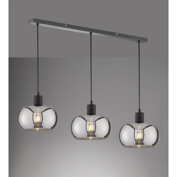 Fischer & Honsel Dima Lampada a Sospensione Nero, 3-Luci