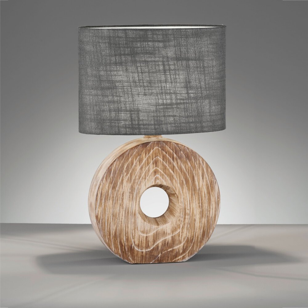 Fischer & Honsel Hanke Lampada da tavolo Aspetto del legno, 1-Luce main product photo