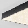 Mentque Plafoniera LED Nero, 1-Luce