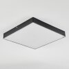 Mentque Plafoniera LED Nero, 1-Luce