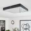 Mentque Plafoniera LED Nero, 1-Luce