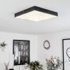 Mentque Plafoniera LED Nero, 1-Luce