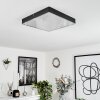 Mentque Plafoniera LED Nero, 1-Luce