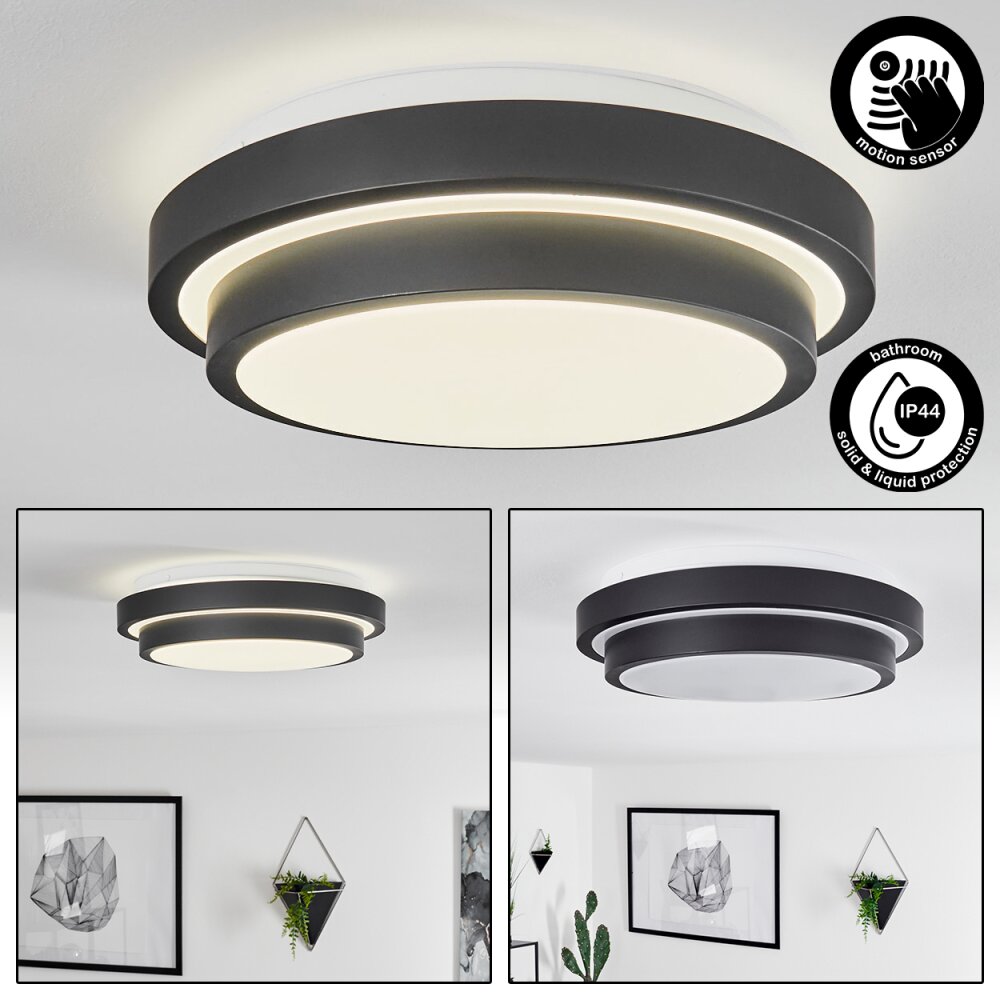 Subles Plafoniera LED Nero, Bianco, 1-Luce, Sensori di movimento main product photo