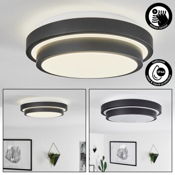 Subles Plafoniera LED Nero, Bianco, 1-Luce, Sensori di movimento