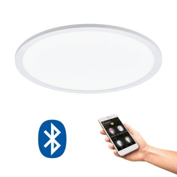 Eglo SARSINA-C Plafoniera LED Bianco, 1-Luce, Telecomando, Cambia colore