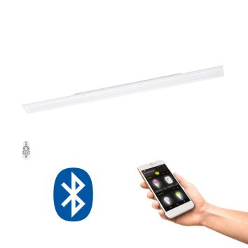 Eglo SALOBRENA-C Plafoniera LED Bianco, 1-Luce, Telecomando, Cambia colore