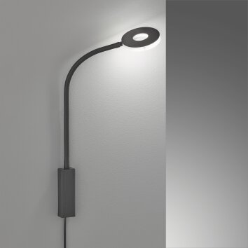Fischer & Honsel Cama Applique LED Nero, 1-Luce