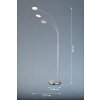 Fischer & Honsel Dent Lampada da terra LED Nichel opaco, 3-Luci