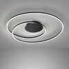 Fischer & Honsel Holy Plafoniera LED Nero, 1-Luce, Telecomando