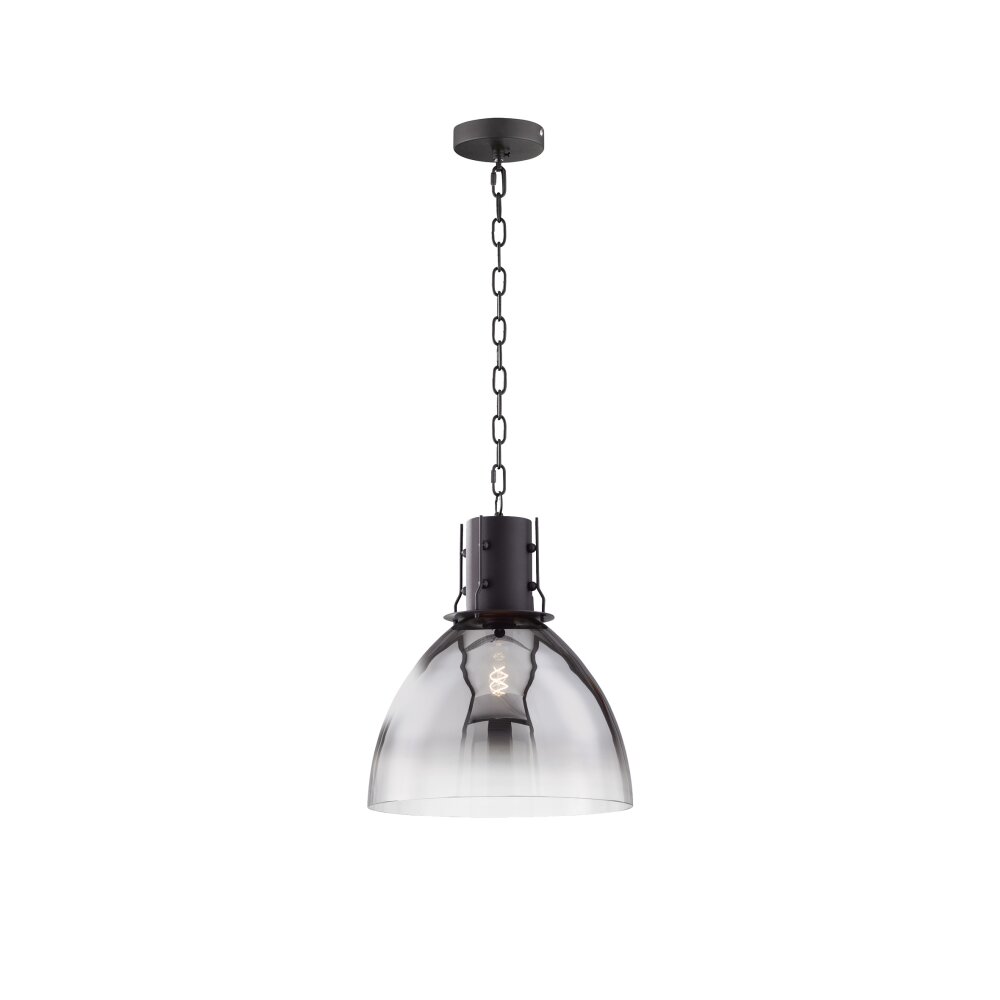 Fischer & Honsel Londo Lampadario a sospensione Nero, 1-Luce