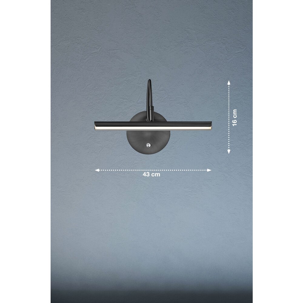 Fischer & Honsel Nami Applique LED Nero, 1-Luce