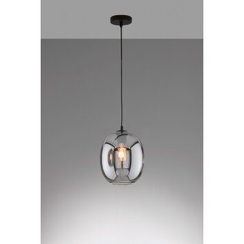 Fischer & Honsel Nayla Lampada a Sospensione Nero, 1-Luce