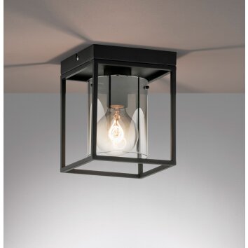 Fischer & Honsel Samu Plafoniera Nero, 1-Luce