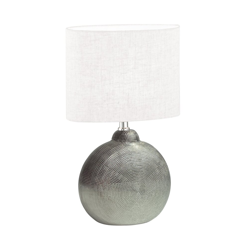 Fischer & Honsel Tobse Lampada da tavolo Argento, 1-Luce