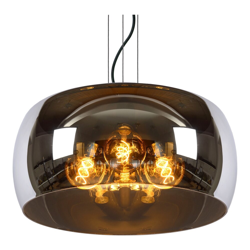Lucide OLIVIA Lampadario a sospensione Nero, 3-Luci