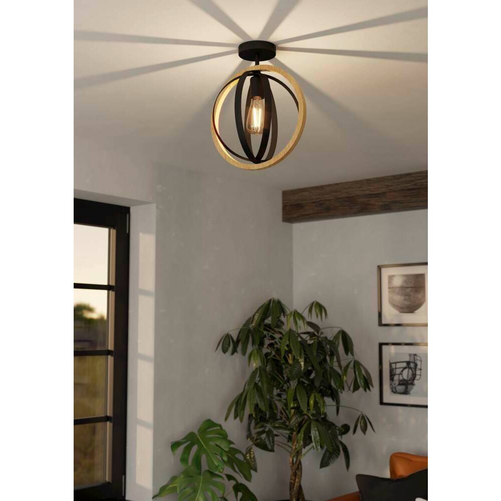 Eglo BASILDON Plafoniera Nero, 1-Luce main product photo