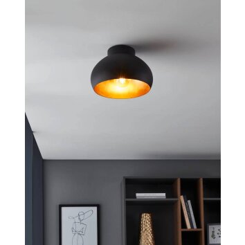 Eglo MOGANO Plafoniera Nero, 1-Luce