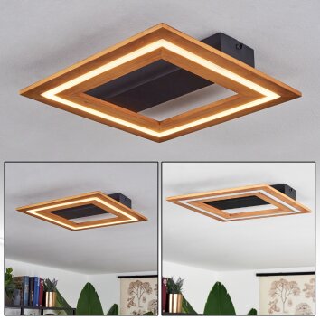 Charentay Plafoniera LED Nero, 1-Luce