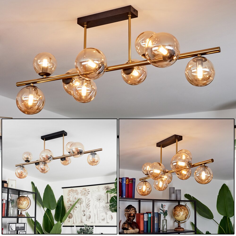 Chehalis Plafoniera LED Ottone, Nero, 9-Luci main product photo