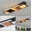 Sourbarie Plafoniera LED Marrone, Aspetto del legno, Nero, 1-Luce