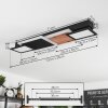 Sourbarie Plafoniera LED Marrone, Aspetto del legno, Nero, 1-Luce