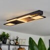 Sourbarie Plafoniera LED Marrone, Aspetto del legno, Nero, 1-Luce