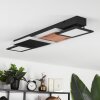 Sourbarie Plafoniera LED Marrone, Aspetto del legno, Nero, 1-Luce