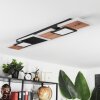 Sourbarie Plafoniera LED Marrone, Aspetto del legno, Nero, 1-Luce