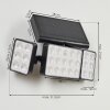 Estampes lampade da parete solare LED Antracite, 1-Luce, Sensori di movimento