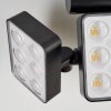 Estampes lampade da parete solare LED Antracite, 1-Luce, Sensori di movimento