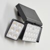 Estampes lampade da parete solare LED Antracite, 1-Luce, Sensori di movimento