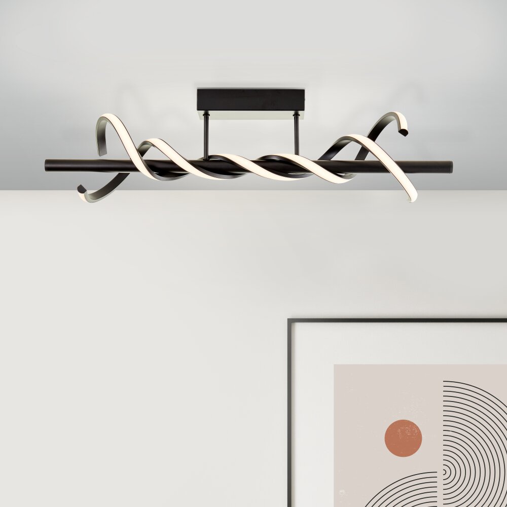 Brilliant Amalie Plafoniera LED Nero, 1-Luce main product photo