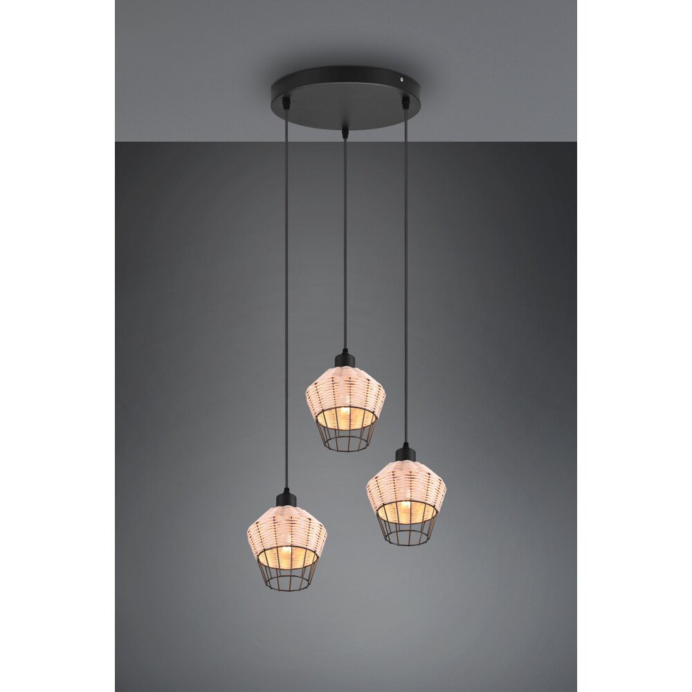Reality Borka Lampada a Sospensione Nero, 3-Luci main product photo