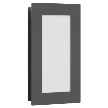 LCD Lamberg Applique da esterno LED Grigio, 1-Luce, Sensori di movimento