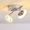 Lucy Faretto da soffitto LED Cromo, 2-Luci, Telecomando, Cambia colore