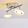 Lucy Faretto da soffitto LED Cromo, 2-Luci, Telecomando, Cambia colore