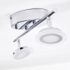 Lucy Faretto da soffitto LED Cromo, 2-Luci, Telecomando, Cambia colore