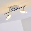 Lucy Faretto da soffitto LED Cromo, 2-Luci, Telecomando, Cambia colore