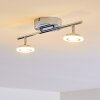 Lucy Faretto da soffitto LED Cromo, 2-Luci, Telecomando, Cambia colore