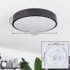 Samaira Plafoniera LED Nero, Bianco, 1-Luce