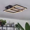 Cavareno Plafoniera LED Nero, 1-Luce