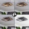 Cavareno Plafoniera LED Nero, 1-Luce